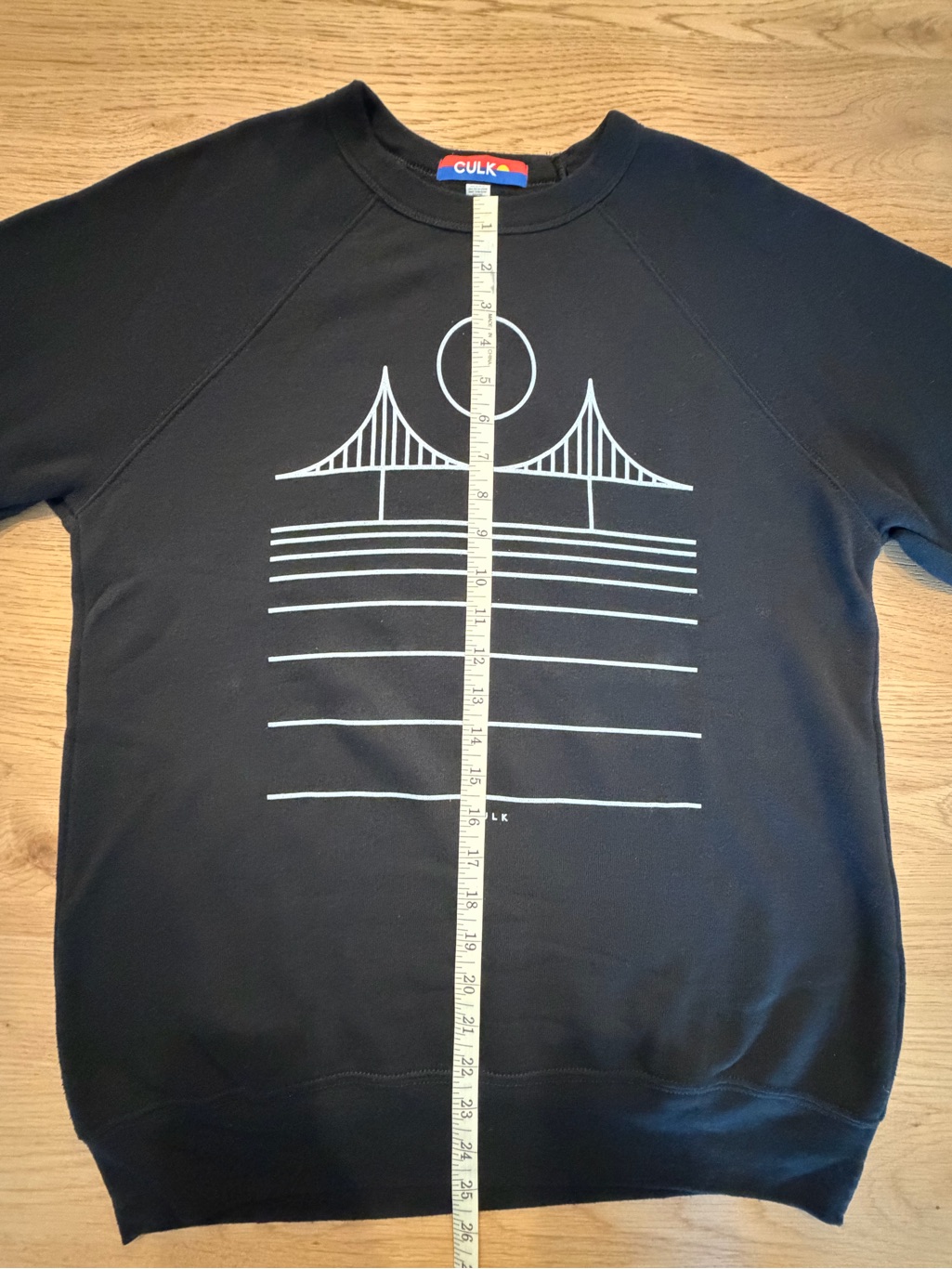 Culk Golden Gate Bridge San Francisco Graphic Crewneck Sweatshirt Black Mens M — image 8 of 8
